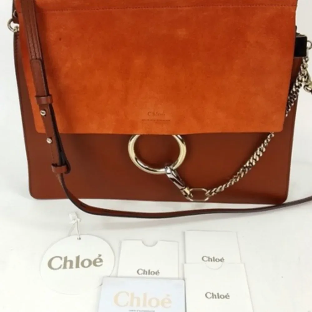 Chloe Tobacco Brown Leather Suede Shoulder Bag Handbag - Picture 10 of 10